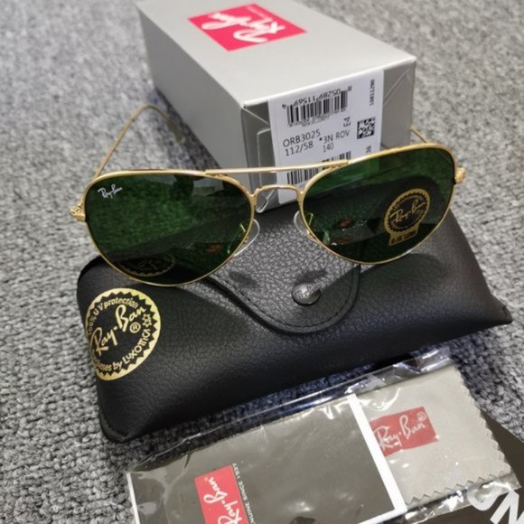 Unisex Ray Ban Aviator Sunglasses G-15 58mm - Picture 5 of 6